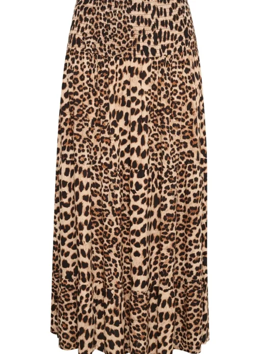 KAFFE Maxi Smock Waist A Line Fit Skirt Multi XS-S