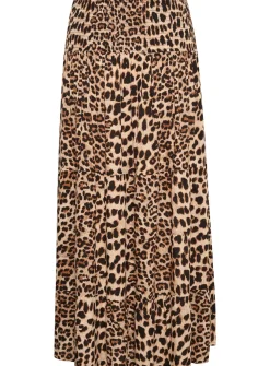 KAFFE Maxi Smock Waist A Line Fit Skirt Multi XS-S
