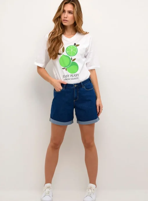 KAFFE Vicky Denim Shorts Dark Denim 8