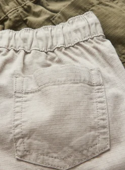 Khaki & Grey Shorts 2 Pack 1-2 years