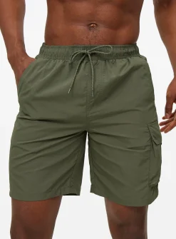 Khaki Cargo Swim Shorts XXL