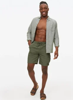 Khaki Cargo Swim Shorts XXL