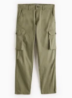 Khaki Cargo Trousers 34R