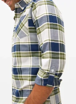 Khaki Check Slim Fit Oxford Shirt M
