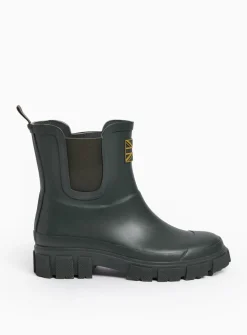Khaki Cleated Rubber Wellies 4