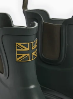 Khaki Cleated Rubber Wellies 4