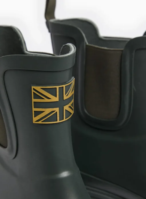 Khaki Cleated Rubber Wellies 4