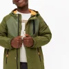 Khaki Contrast Shower Resistant Hooded Mac Coat 7-8 years