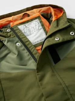 Khaki Contrast Shower Resistant Hooded Mac Coat 7-8 years