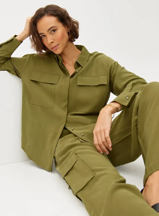 Khaki Coord Utility Shirt 26