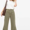 Khaki Denim Ultra Wide Leg Jeans 22L