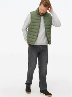 Khaki Padded Gilet XXL