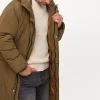 Khaki Padded Longline Duvet Coat L
