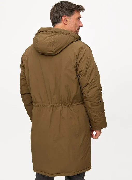 Khaki Padded Longline Duvet Coat L