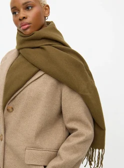 Khaki Plain Scarf One Size