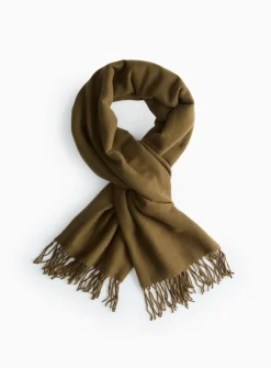 Khaki Plain Scarf One Size