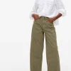 Khaki Relaxed Denim Barrel Leg Jeans 14L