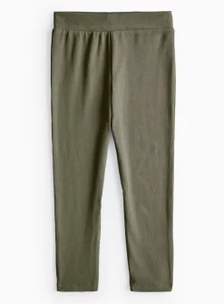 Khaki Ribbed Leggings 3-4 years