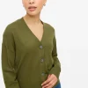 Khaki Soft Touch Cropped Cardigan 8