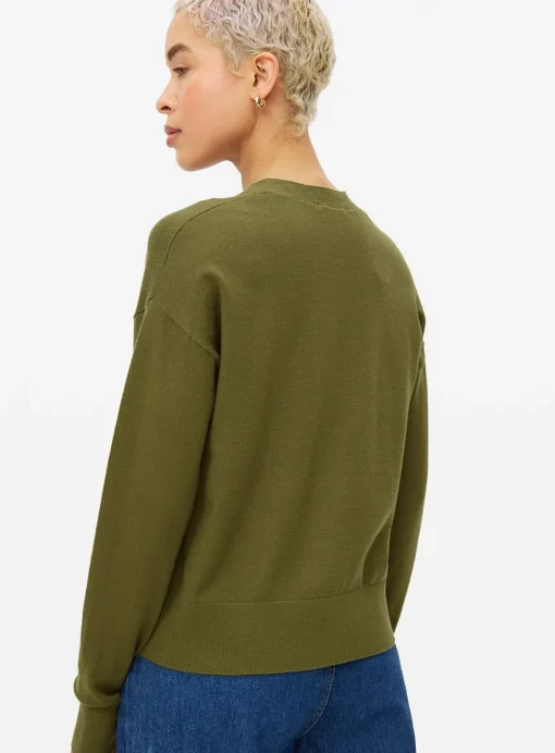 Khaki Soft Touch Cropped Cardigan 8