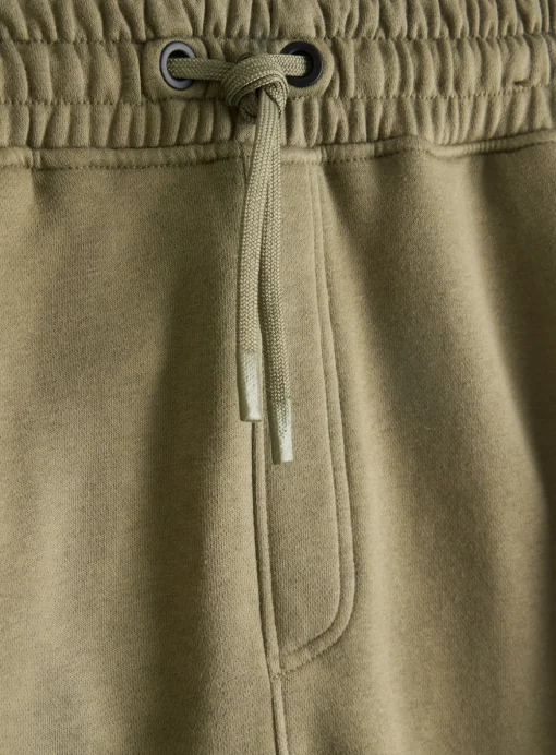 Khaki Sporty Ottoman Panel Joggers S