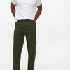 Khaki Straight Leg Chino Trousers 42R