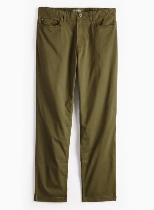 Khaki Straight Leg Trousers 42R