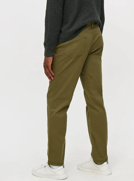 Khaki Straight Leg Trousers 42R