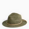 Khaki Straw Look Sun Hat One Size