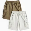 Khaki Utility Cargo Sweat Shorts 2 Pack 5 years