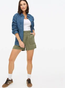 Khaki Utility Shorts 20