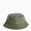 Khaki Washed Bucket Hat One Size