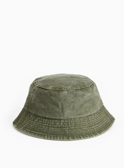 Khaki Washed Bucket Hat One Size