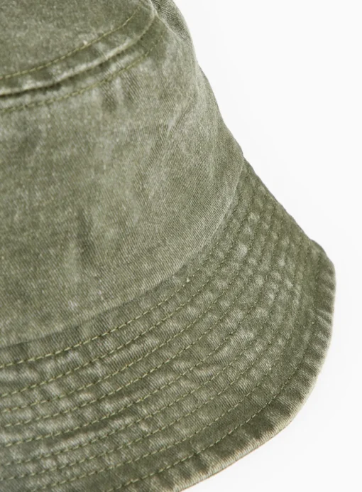 Khaki Washed Bucket Hat One Size