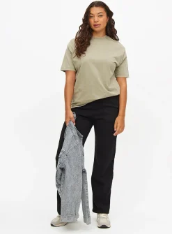 Khaki Washed Oversized T-Shirt 16