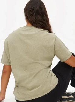 Khaki Washed Oversized T-Shirt 16