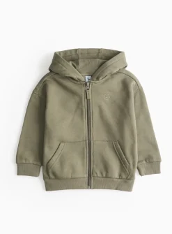 Khaki Zip-Through Hoodie 2-3 years