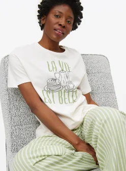 La Vie Est Belle Stripe Pyjama Set L