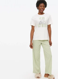 La Vie Est Belle Stripe Pyjama Set L