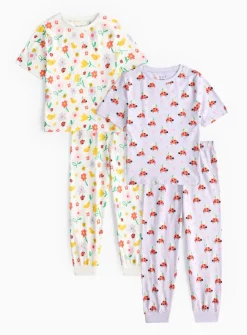 Ladybird Flowers Print Pyjama Set 2 Pack 1-2 years