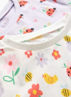 Ladybird Flowers Print Pyjama Set 2 Pack 1-2 years