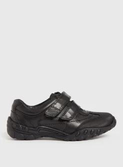 Leather Twin Strap Micro-Fresh® School Shoes 1