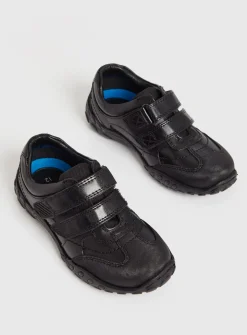 Leather Twin Strap Micro-Fresh® School Shoes 1