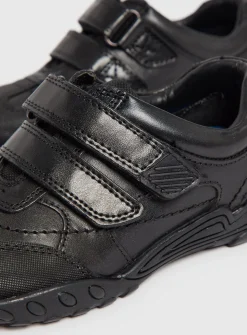 Leather Twin Strap Micro-Fresh® School Shoes 1