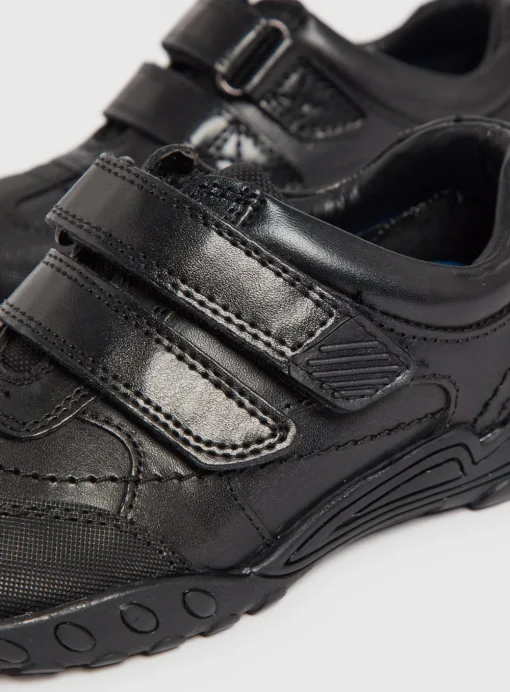 Leather Twin Strap Micro-Fresh® School Shoes 1