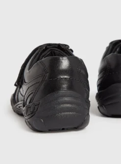 Leather Twin Strap Micro-Fresh® School Shoes 1