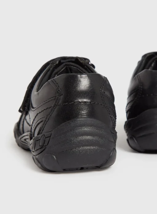 Leather Twin Strap Micro-Fresh® School Shoes 1
