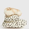 Leopard Faux Fur Lined Booties Up to 3 mths