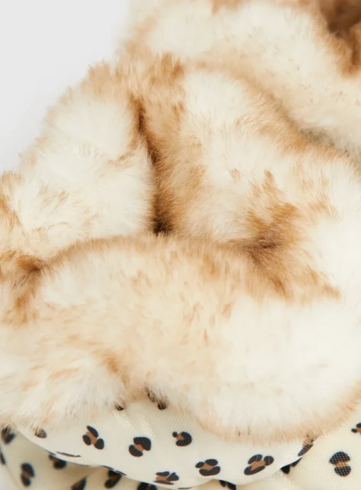 Leopard Faux Fur Lined Booties Up to 3 mths