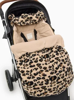 Leopard Print Borg Fleece Footmuff One Size